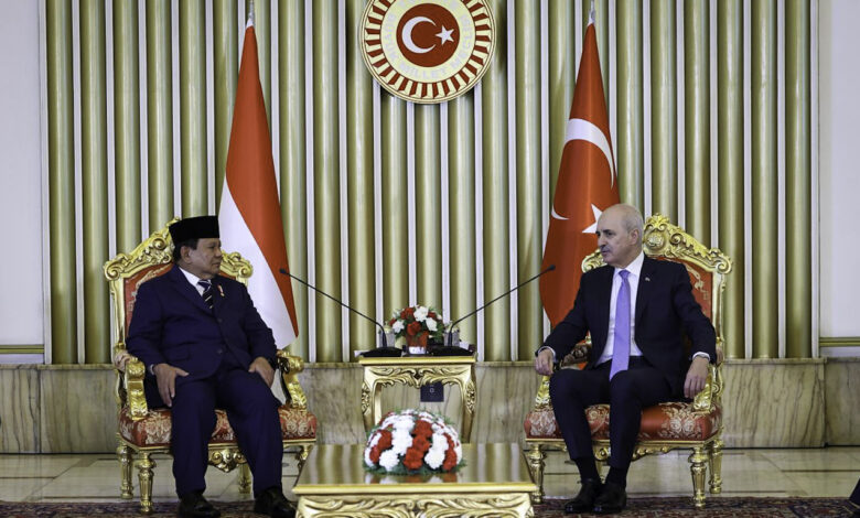 Presiden Prabowo Bertemu Ketua Parlemen Turkiye Numan Kurtulmuş di Ankara